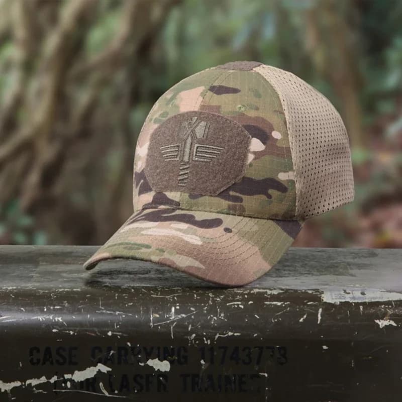 Casquette tactique Multicam Arid pour pêche sportive avec matériau ripstop respirant