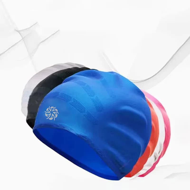 Bonnet de bain silicone professionnel étanche pour hommes et femmes avec protection oreilles et cheveux longs