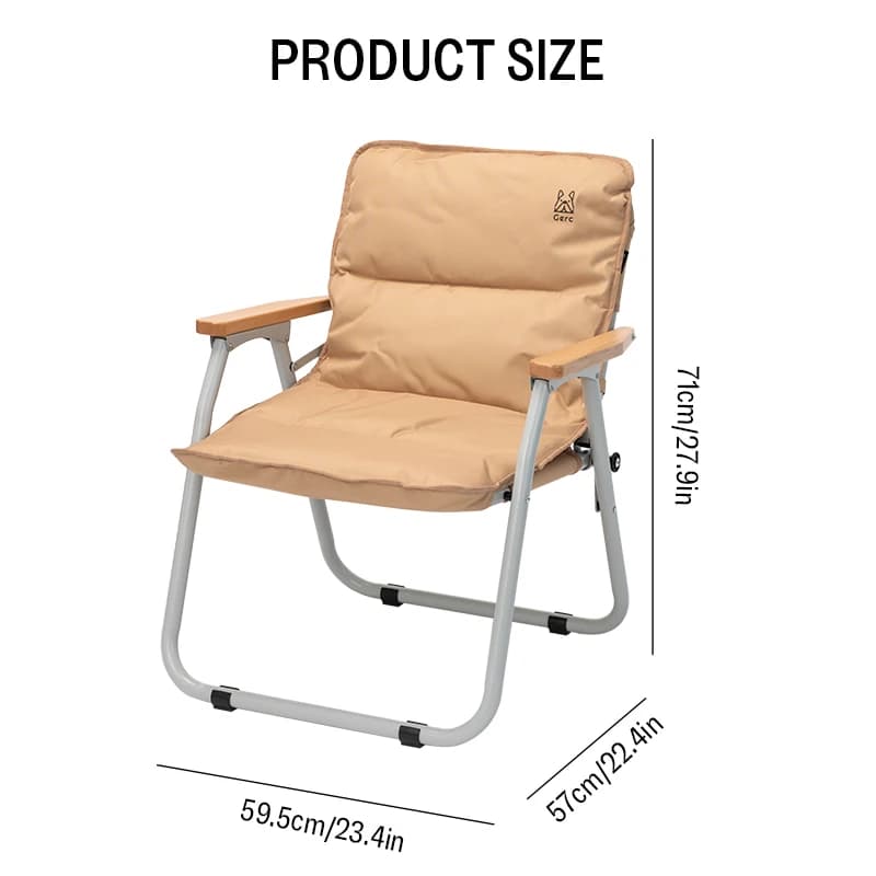 Chaise double pliante aluminium GERC pêche pique-nique camping portable dossier Kermit