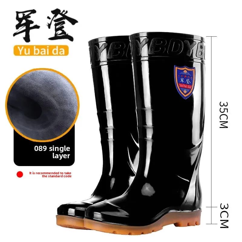 Bottes mi-mollet unisexes pêche - Chaussures PVC antidérapantes pour pêche en eau peu profonde