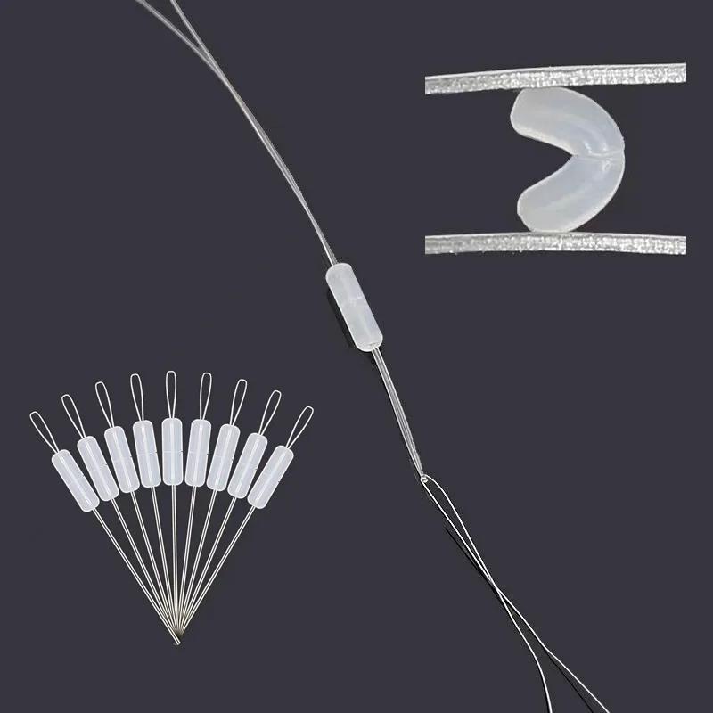 300 pièces flotteurs pêche ovale en silicone anti-emmêlement, bouchons espace pour ligne résistante et matériel professionnel