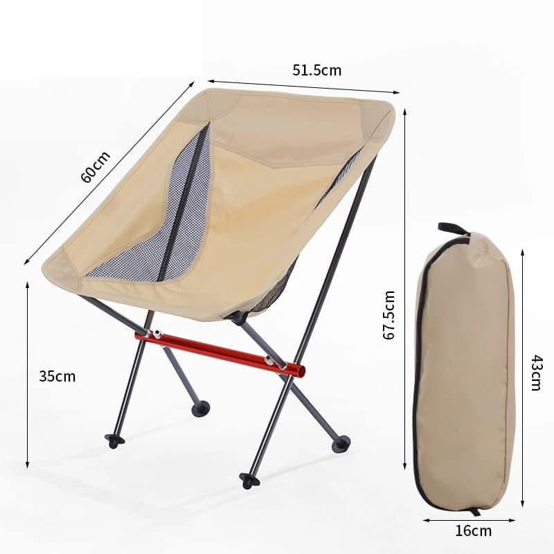Chaise dossier pliante compacte pêche - Tabouret pliant ultraléger pour camping et pique-nique
