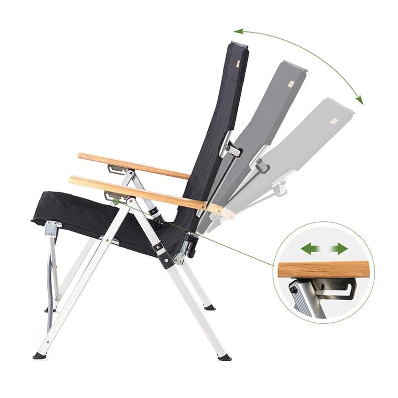 Fauteuil de pêche réglable Naturehike aluminium - Léger et portable pour randonnée pêche