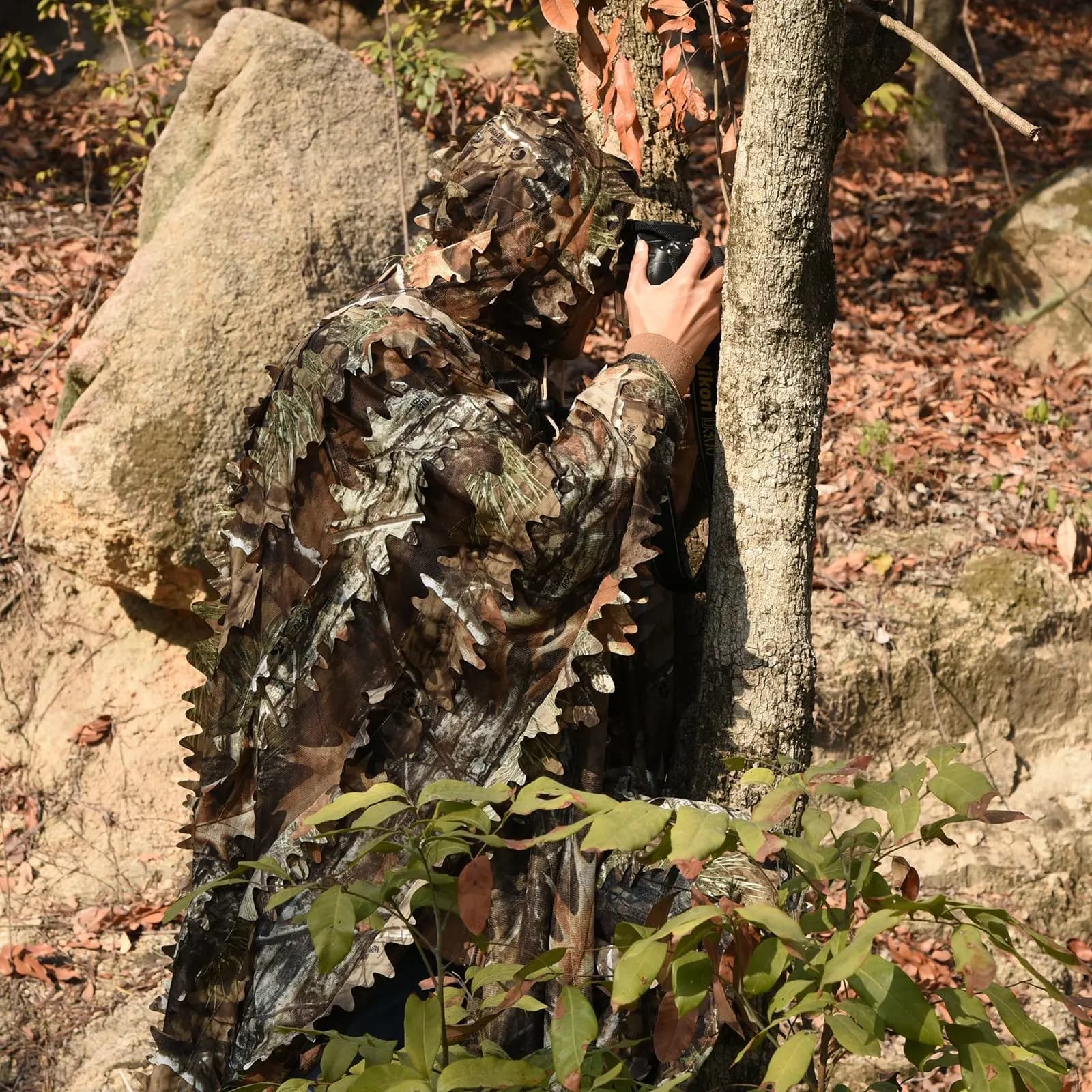 Vêtements chasse camouflage bionique 2.0 Ghillie - cape tactique photo oiseaux airsoft pêche