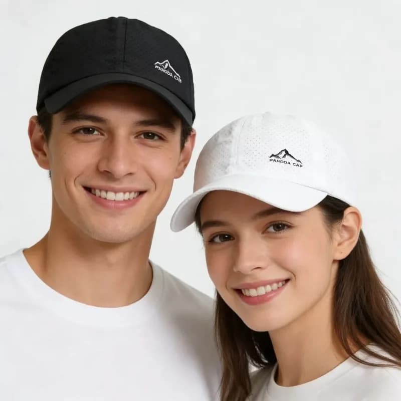 Casquette running perforée unisexe pour pêche - Séchage rapide protection UV légère réglable