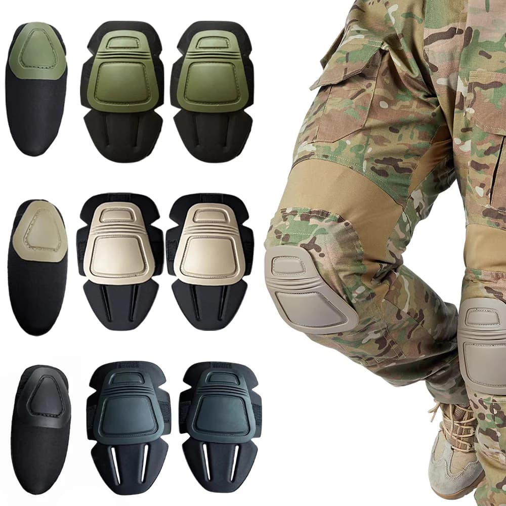 Set genouillères coudières tactiques camouflage - Protection pêche chasse équipement militaire