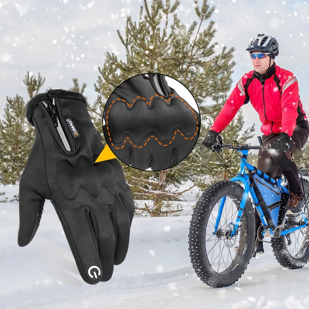 Gants d'hiver thermiques écran tactile pour ski et randonnée - Anti-dérapant et coupe-vent