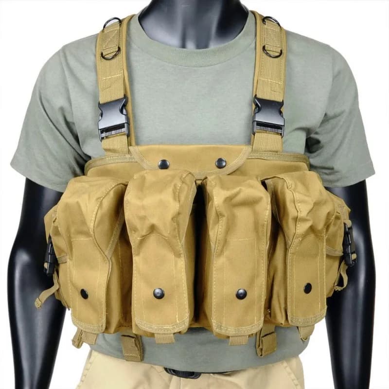 Gilet tactique multicam chasse airsoft AK vest rig munitions magazine combat accessoires molle