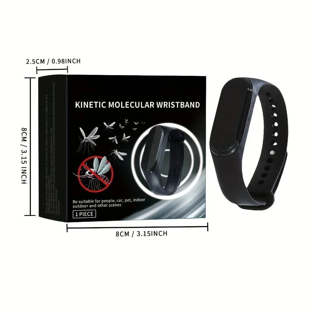 Bracelet anti-moustique unisexe - Répulsif physique et ultrasonique, sans produits chimiques, intérieur/extérieur