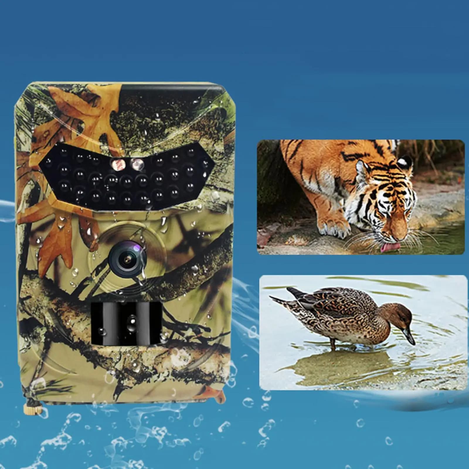 Mini caméra de chasse sans fil USB détection mouvement surveillance faune compacte extérieure