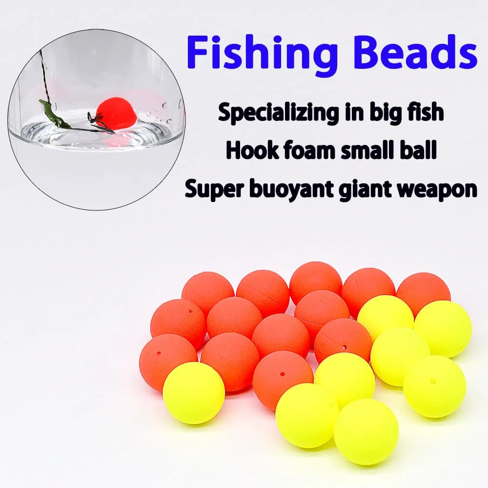 20 flotteurs billes perles pour montage fond mer rivière - accessoires leurres artificiels pêche