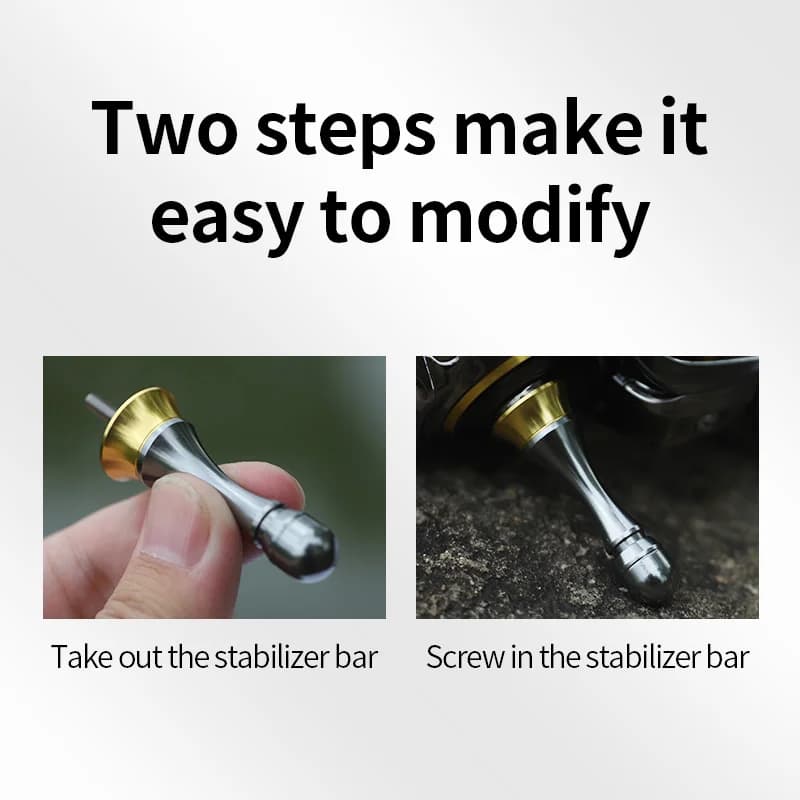 Stabilisateur manivelle canne pêche LINNHUE - Support moulinet aluminium léger accessoire