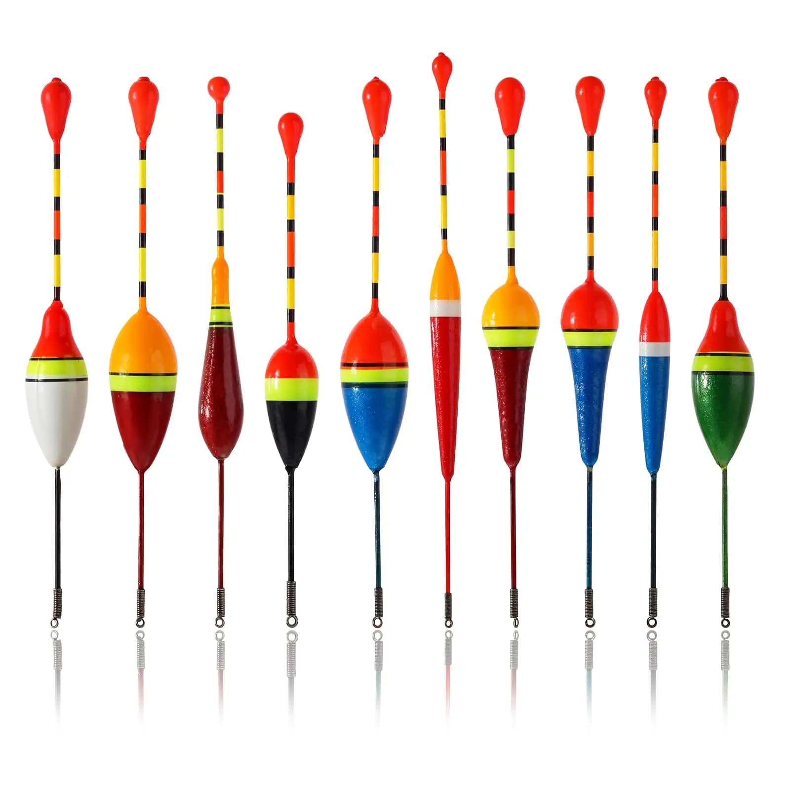 10 flotteurs truite ovale bois coulissant pêche basse ligne mousse dure basses accessoires pêcheur