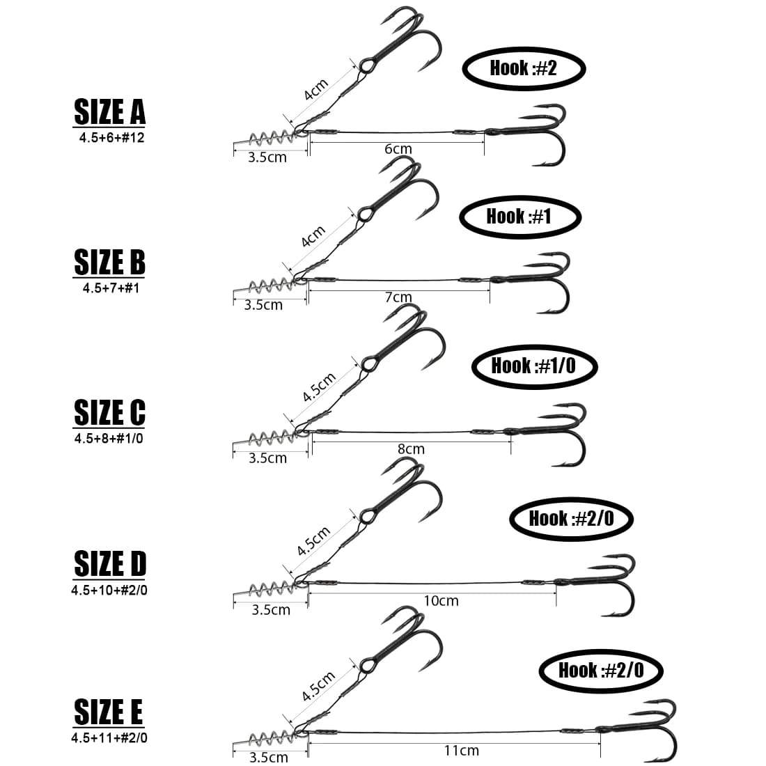 Hameçons Stinger Rig 9KM pour brochet - Crochets triples pour leurres souples et swimbaits