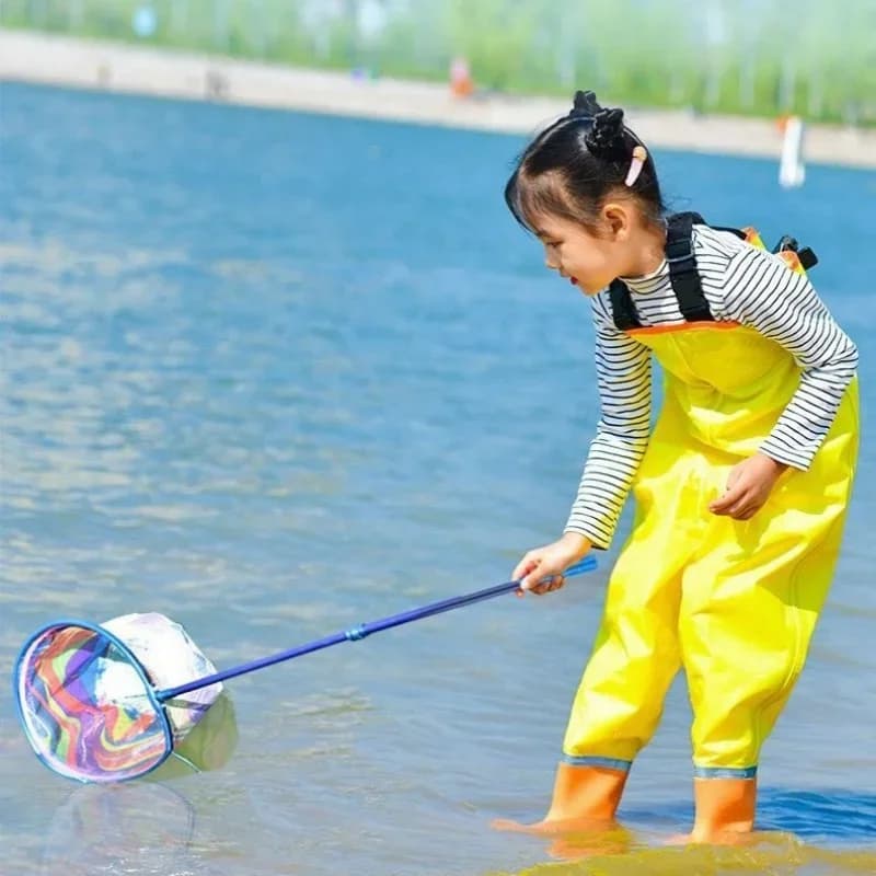 Épuisette enfant carbone pour pêche aux insectes, capture papillons et têtards - Matériel pêche léger