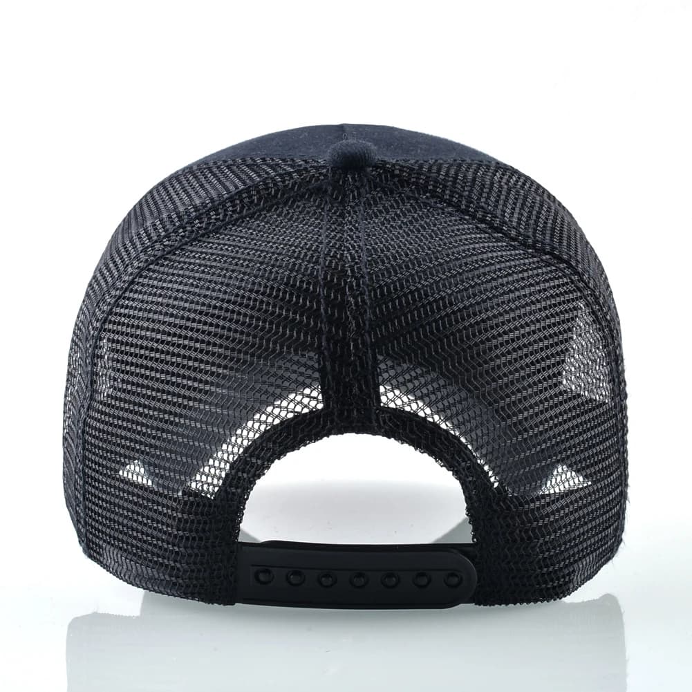 Casquette baseball loup brodé snapback pêche outdoor respirante visière unisexe fashion