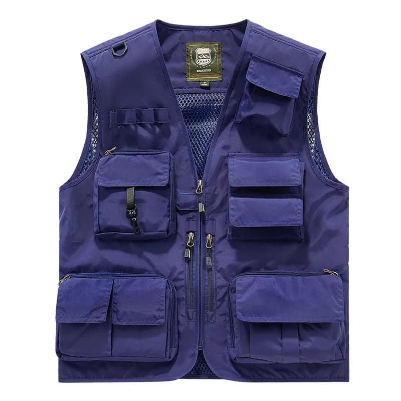 Gilet camouflage homme grande taille 130kg 7XL - Veste sans manches multi-poches pour pêche et camping