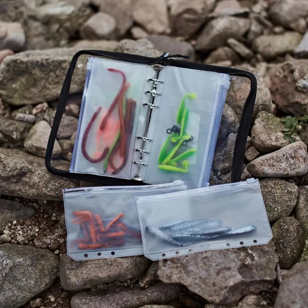 Sac étanche PVC transparent pour leurres de pêche organisateur boîte rangement appâts artificiels