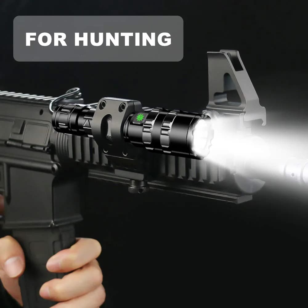 Lampe torche tactique LED rechargeable étanche pour reconnaissance nocturne et pêche