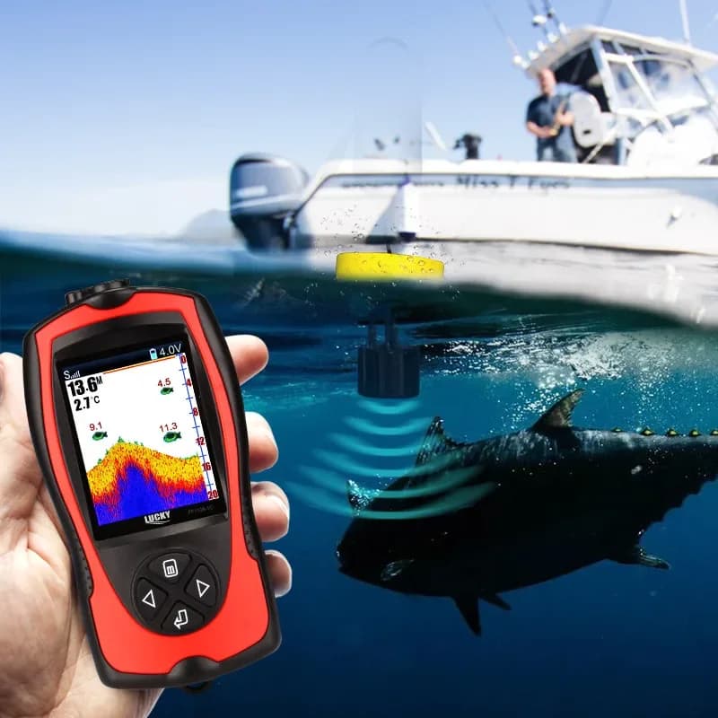 Sonar pêche filaire portable Lucky FF1108-1CT 100m profondeur écran couleur 2.4 pouces