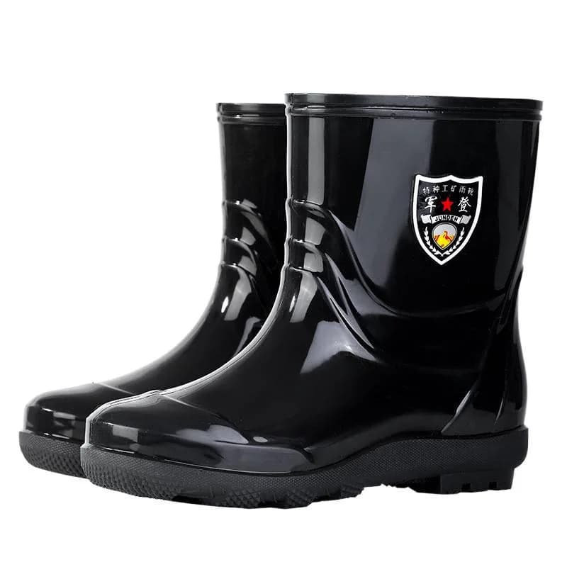 Bottes de pluie homme grande taille tube haut épaisses antidérapantes pêche chaudes tailles larges