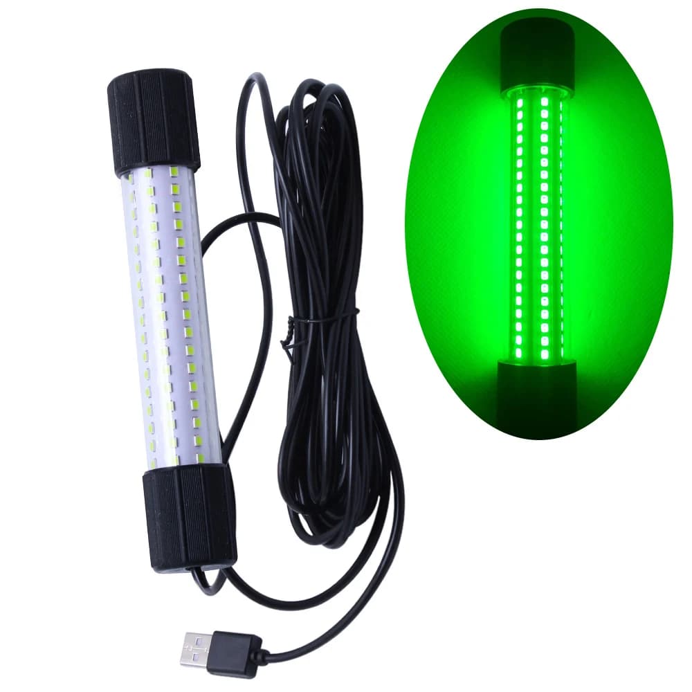 Lampe de pêche LED submersible USB - Éclairage nocturne multicolore haute luminosité - Pêche de nuit