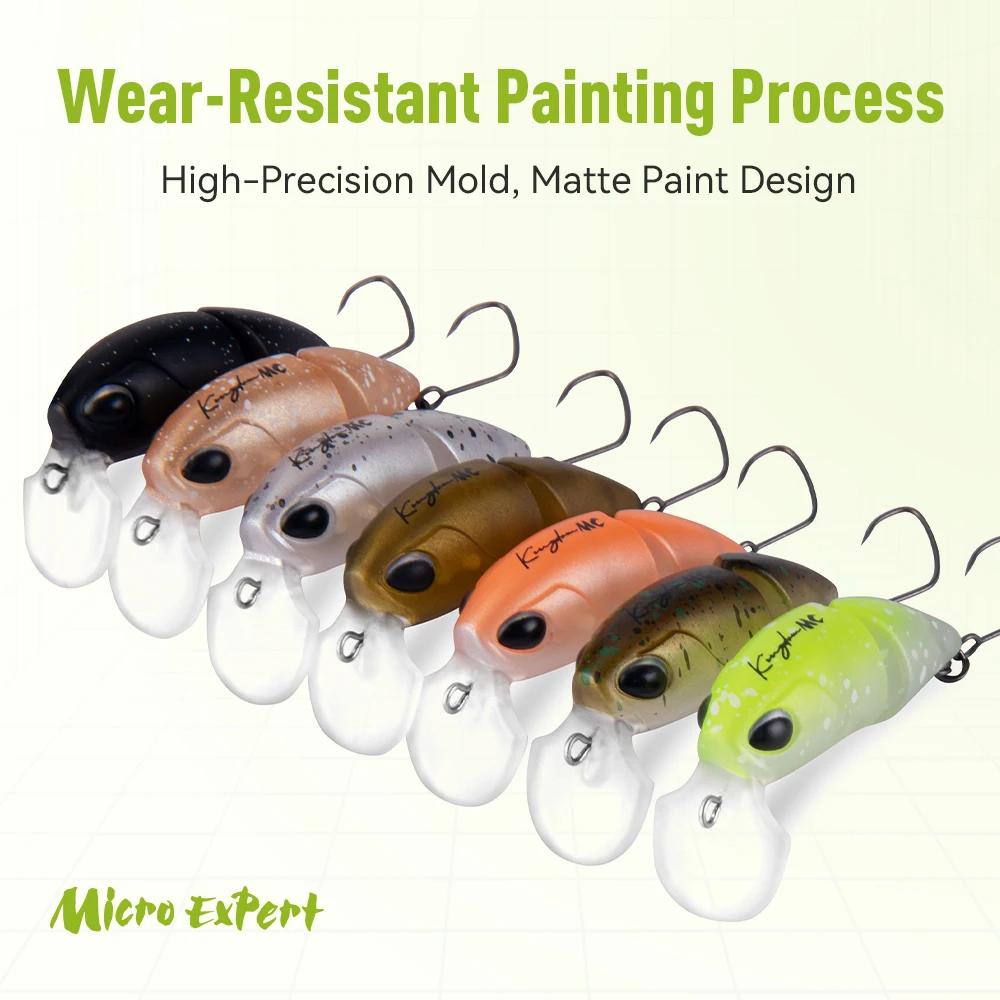Micro minnow Kingdom 2.3g 37mm flottant pour truite et perche - crankbait S-shaped