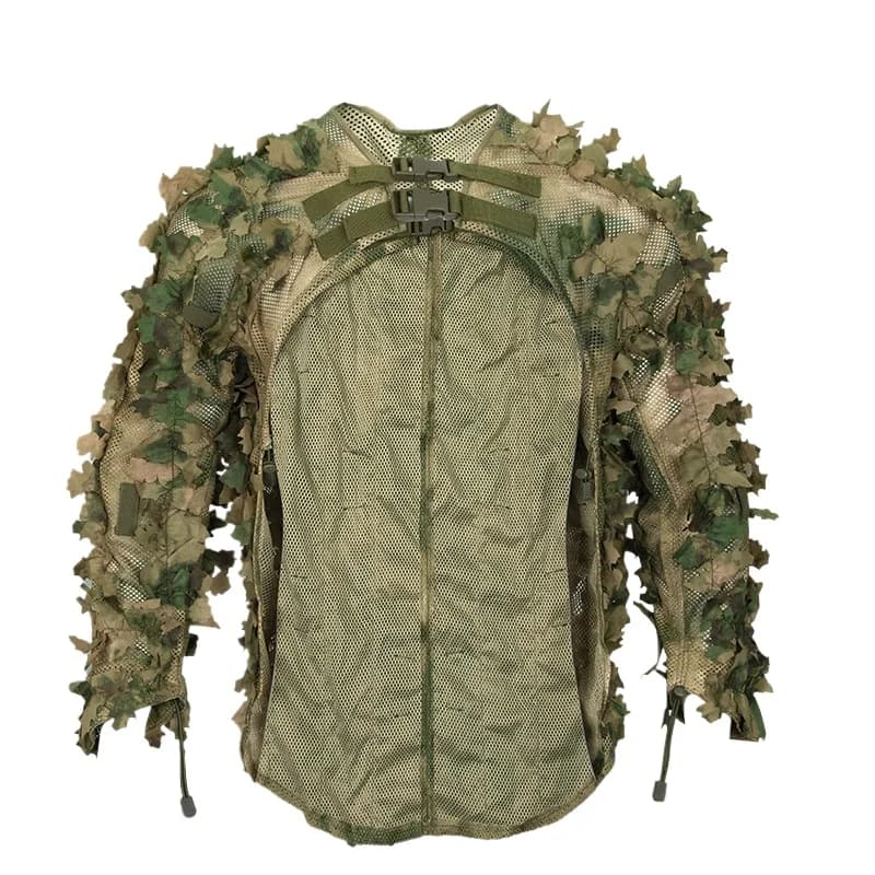 Cape camouflage tactique légère pour pêche - Ghillie respirant résistant observation ornithologique