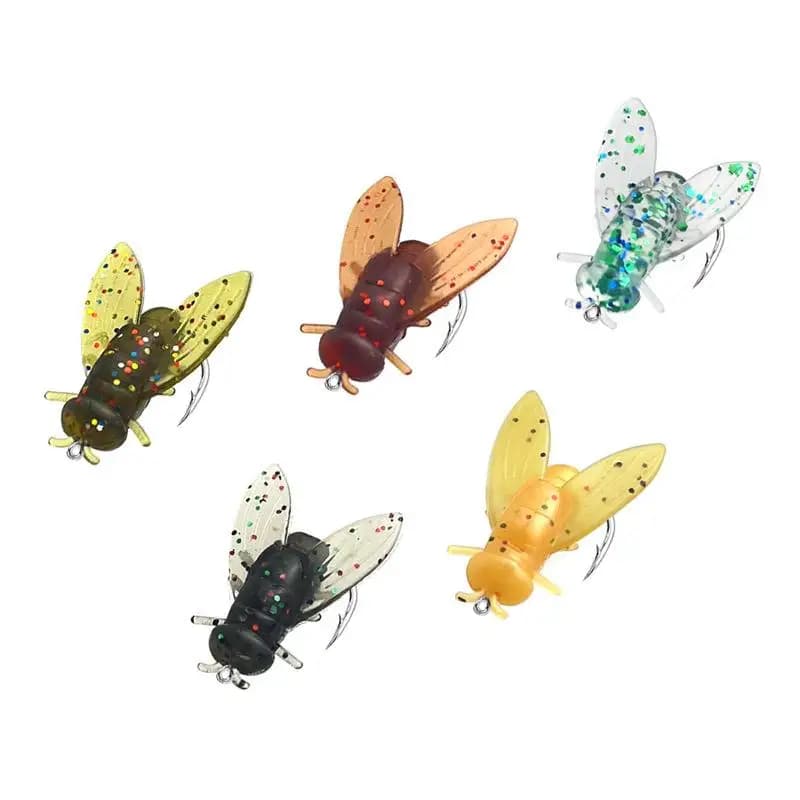 Mouche artificielle mini bio pour saumon et truite - 50 à 10 pièces avec attractant poissons 2025