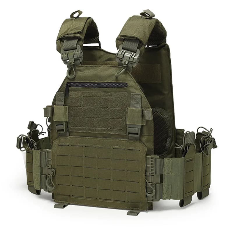 Gilet d'entraînement outdoor multifonction MOLLE - Veste étanche résistante pour pêche et randonnée