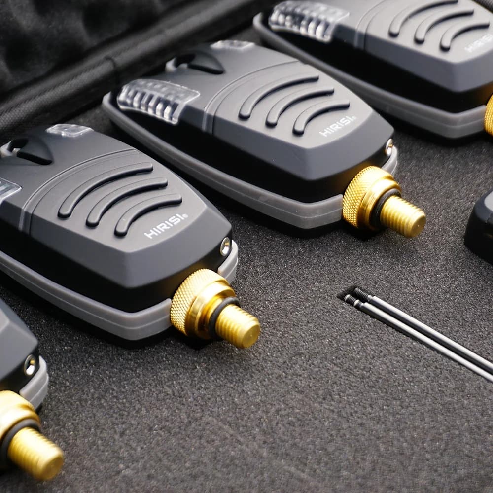 Kit alarme étanche carpe Hirisi avec barre anti-accrochage sans fil 1+3 set son et LED B1230 pêche