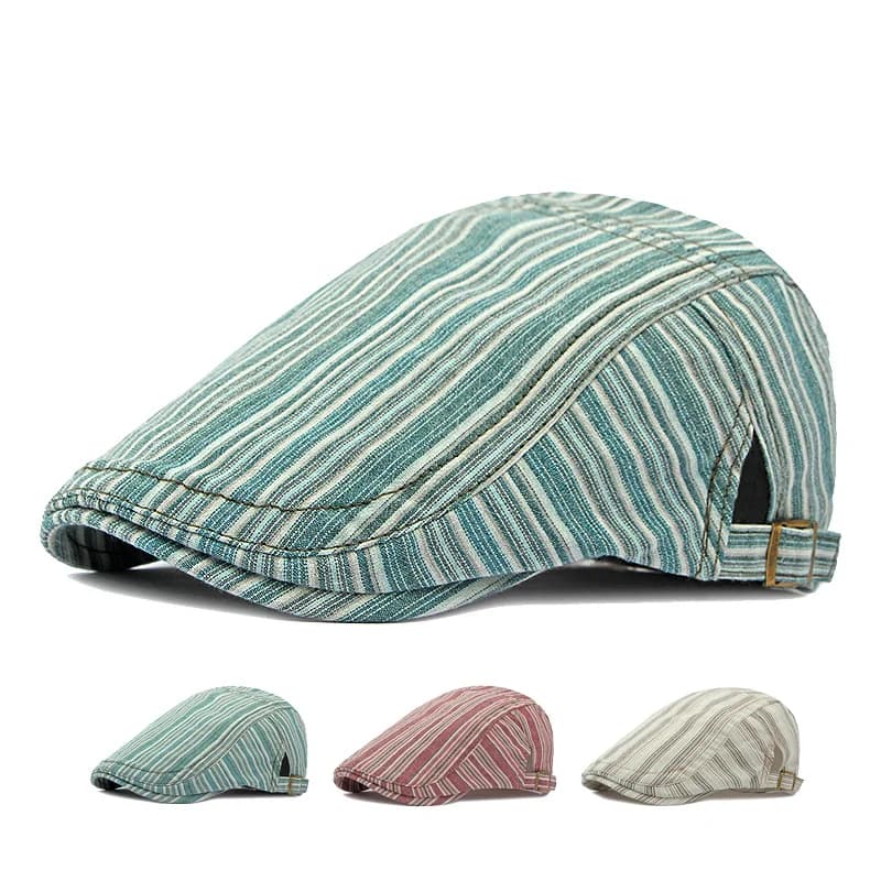 Chapeau newsboy pêche vintage - Flat cap irlandais pêche chasse ajustable respirant