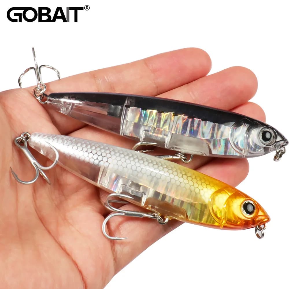 Leurre flottant GOBAIT 17,5g 10cm pour pêche topwater en surface avec animation walk the dog et