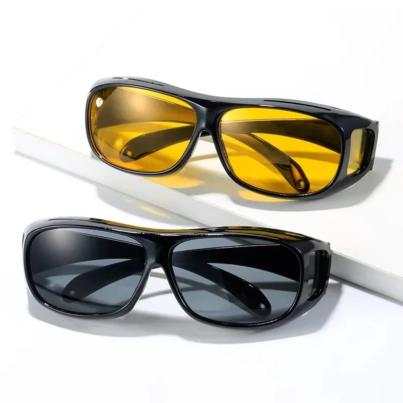 Lunettes vision nocturne conduite pêche - Protection UV unisex cadeau conducteur