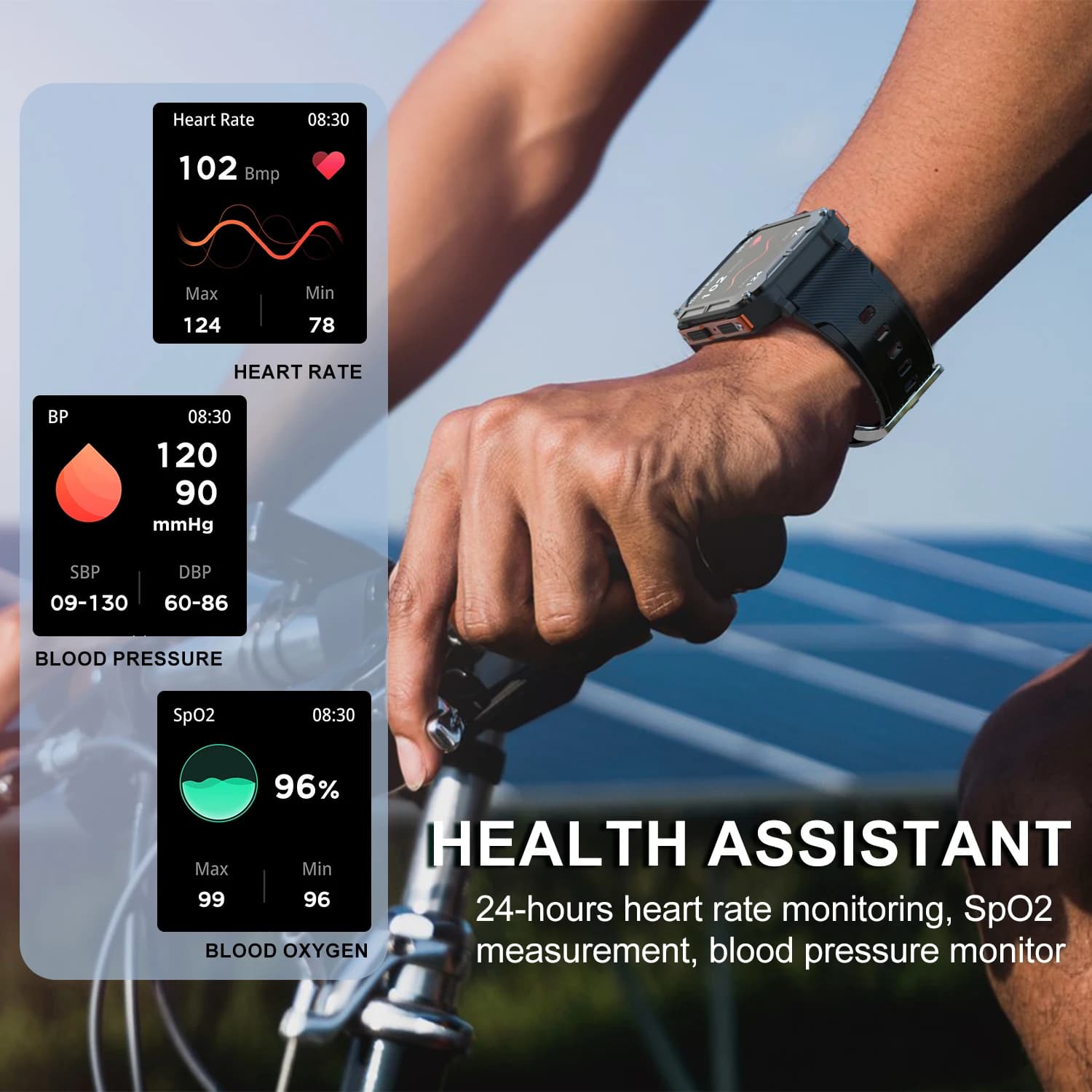 C20 Pro smartwatch homme assistant vocal IP68 étanche appels Bluetooth sport outdoor