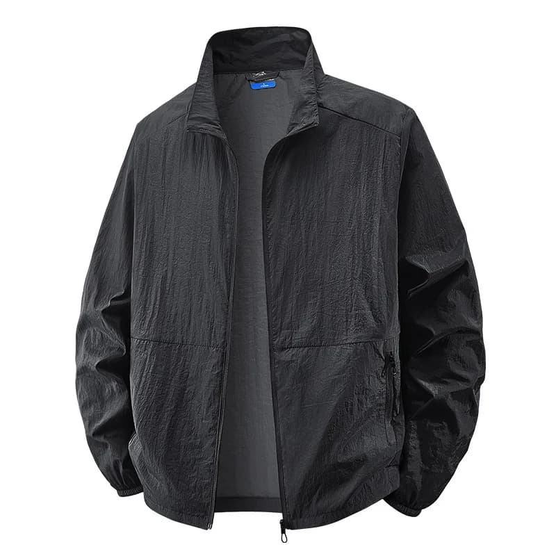 Veste protection solaire homme coupe-vent printemps été pêche UV col montant oversize pêche