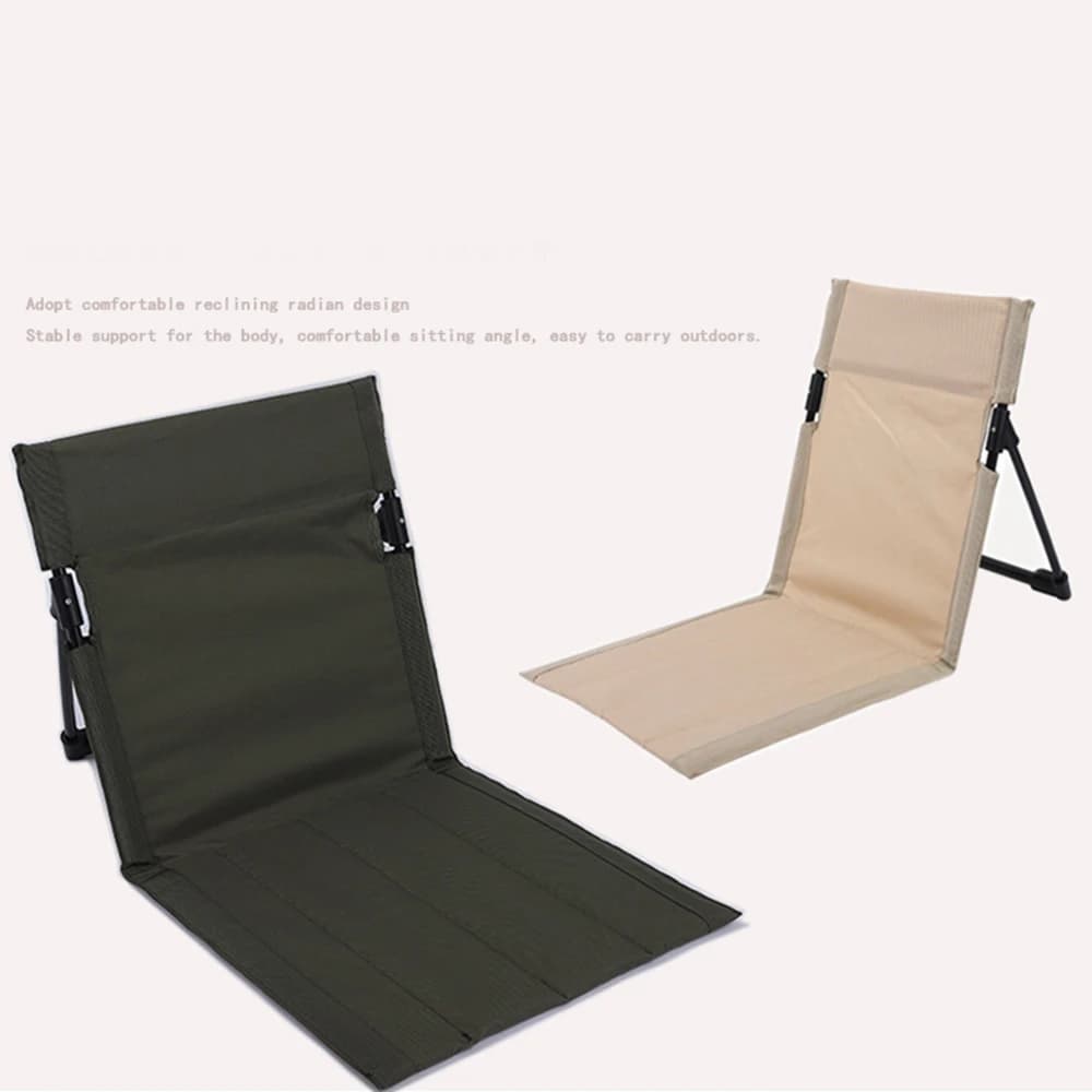 Chaise paresseuse pliante avec coussin pour pêche jardin parc et pique-nique
