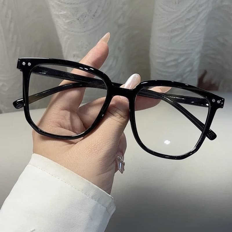 Lunettes carrées anti-lumière bleue rétro pour pêche camping femme - Monture légère finie