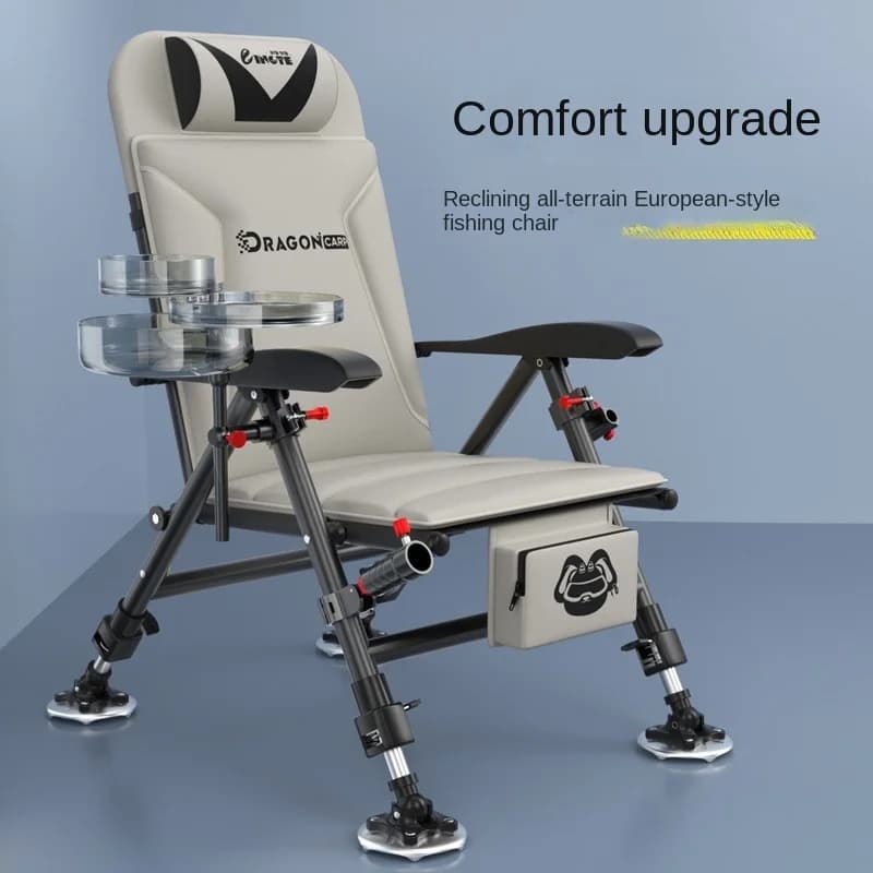 Chaise de pêche européenne multifonction tout terrain - Siège pliant portable inclinable diaotai