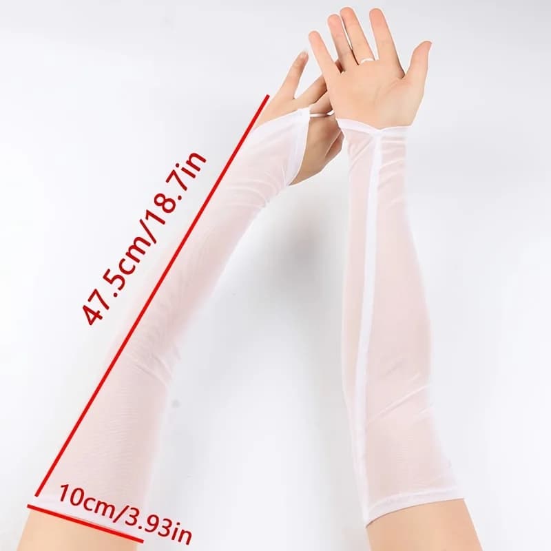 Gants longs femme pêche doigts libres maille respirante conduite extérieur élégants