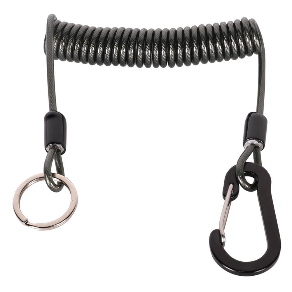 Cordon anti-perte spiralé pour pinces à leurres - Évitez la chute de vos outils de pêche essentiels