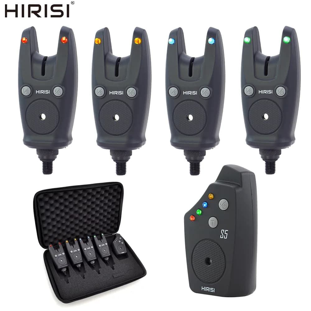 Alarme touche carpe Hirisi S5 indicateur morsure waterproof sans fil accessoires pêche détection