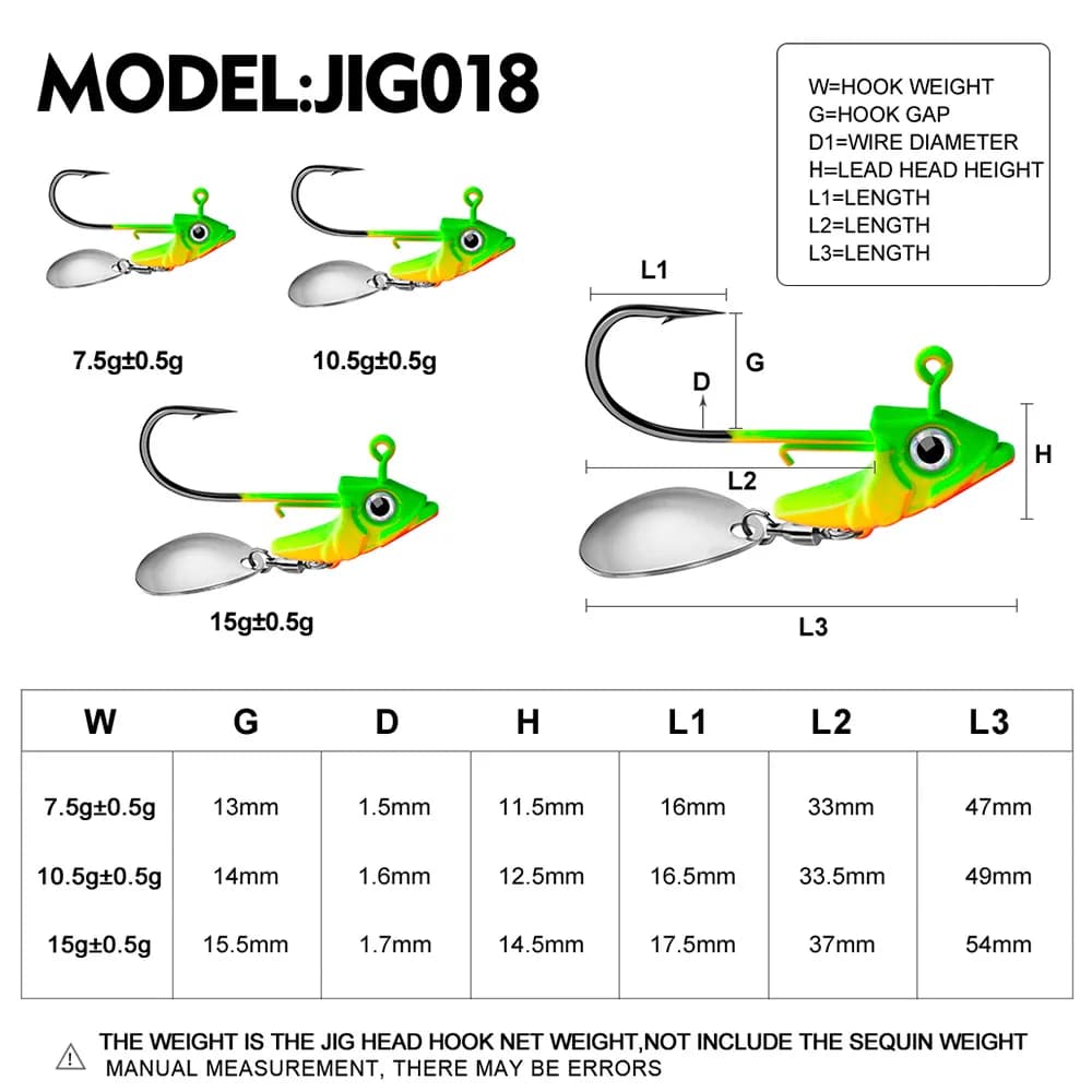 Hameçons plombés crank 5pcs 7g à 15g pour leurres souples et wobblers pêche carnassiers performance