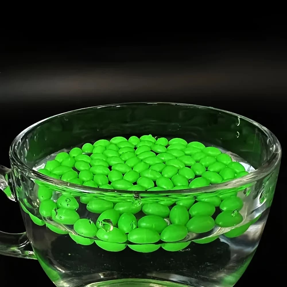 Perles olives fluo pour pêche de nuit avec billes anti-collision et de protection - Lot de