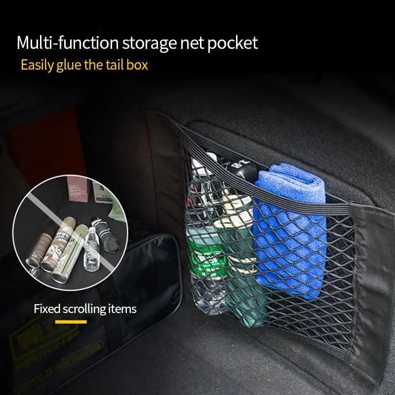 Filet élastique de rangement auto pour coffre voiture pêche 40x25cm organisateur équipement