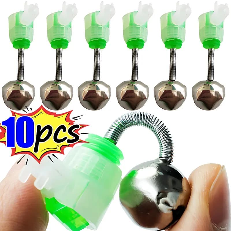 Cloche spirale pêche avec pince - Alarme morsure poisson clip canne signal sonore unique