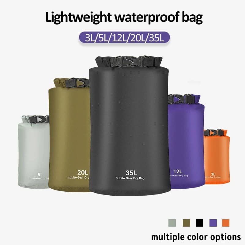 Sac étanche ultra-léger 3L à 35L rafting kayak natation randonnée aquatique rangement vêtements secs