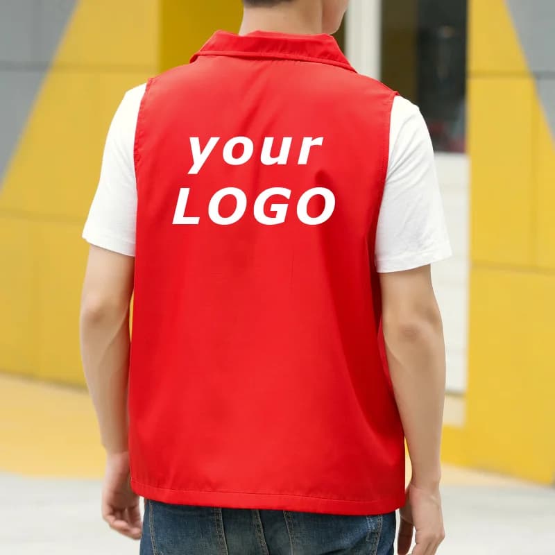 Veste sans manches été respirante légère personnalisable logo mixte homme femme 4XL