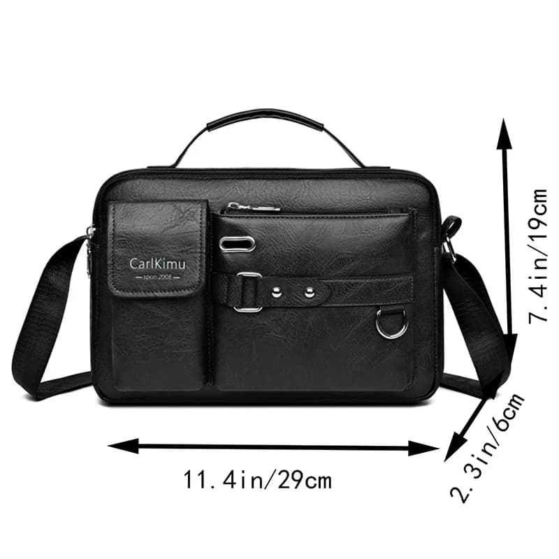 Sac messager homme rétro étanche ordinateur bureau pêche voyage école grande capacité