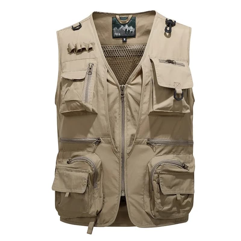 Veste sans manches légère et respirante pour la pêche avec multiples poches, taille plus 5XL